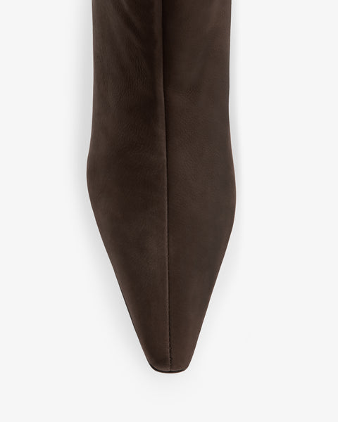 Cave Mid Calf Boot Brown Nubuck Leather