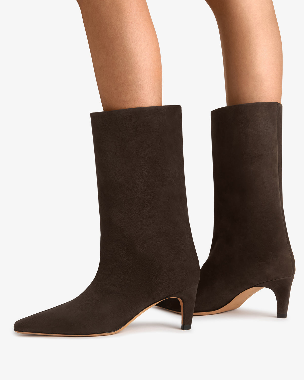 Cave Mid Calf Boot Brown Nubuck Leather