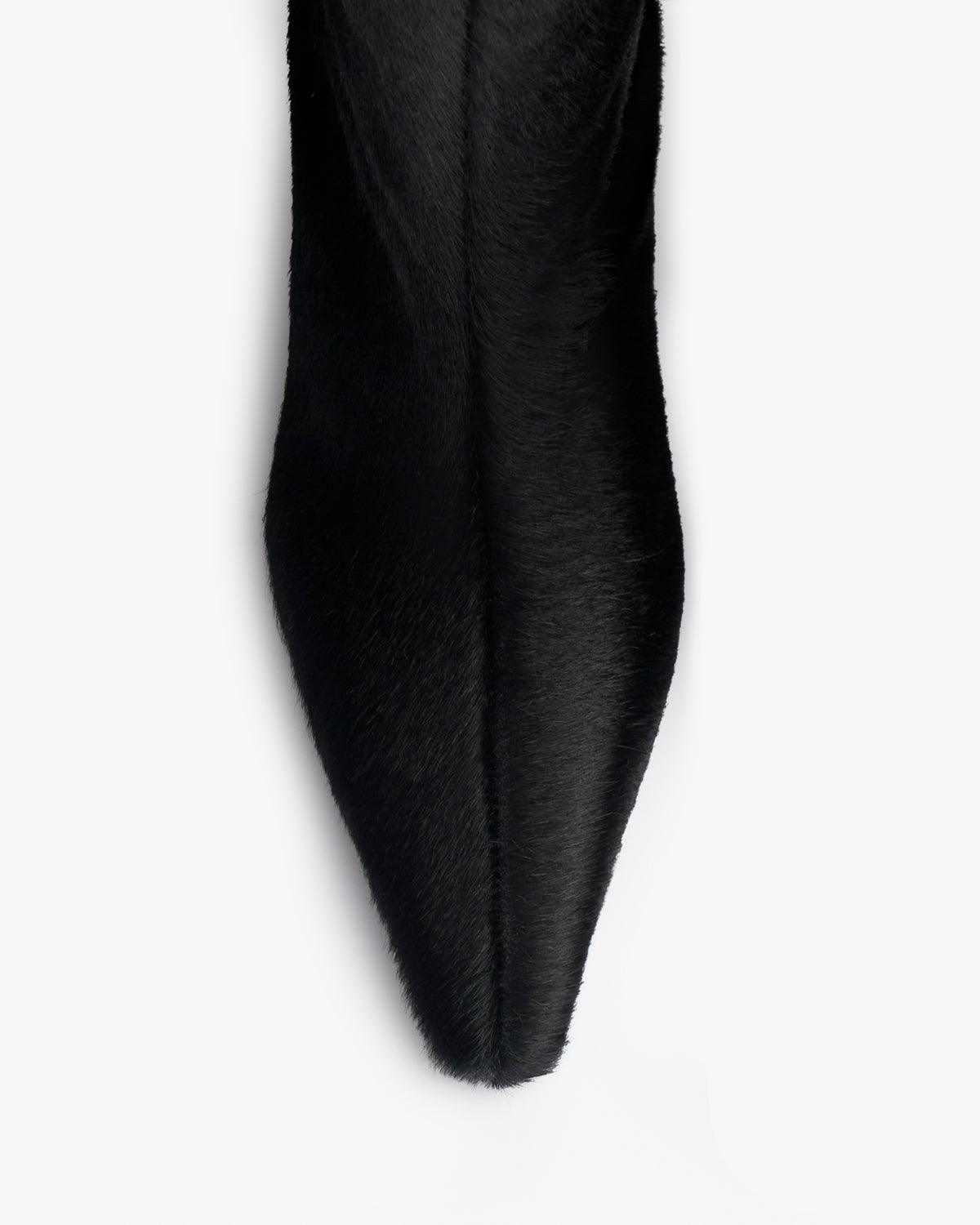 Cave Mid Calf Boot in Black Pony Leather