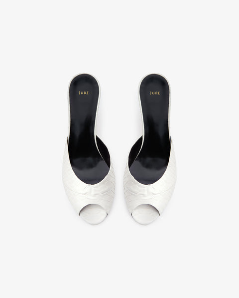 Cave Mule White Python Leather