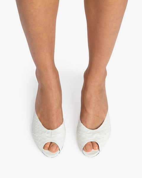 Cave Mule White Python Leather