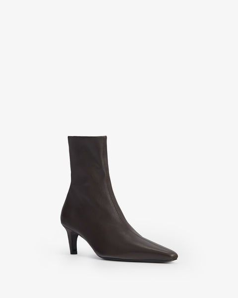 Cave Ankle Boot in Brown Stretch Leather - Second Image