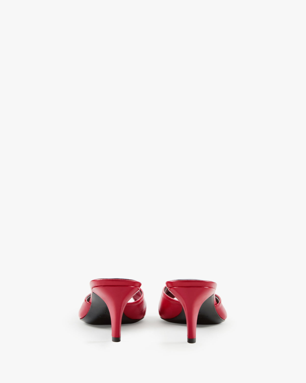 Cave Mule in Red Creased Leather