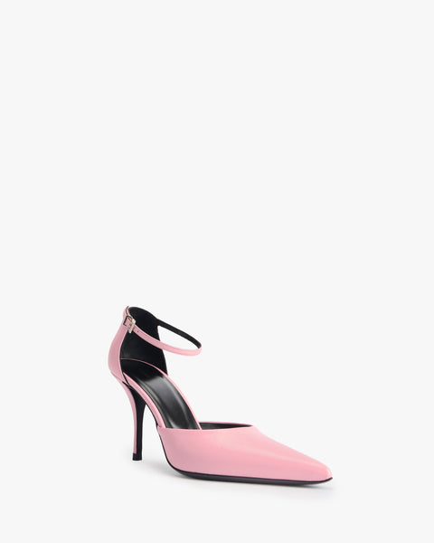 court pump in pink leather - Second Image