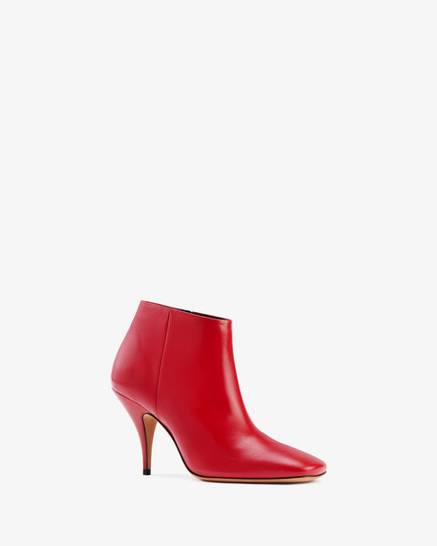 Credo Ankle Boot Red Creased Leather