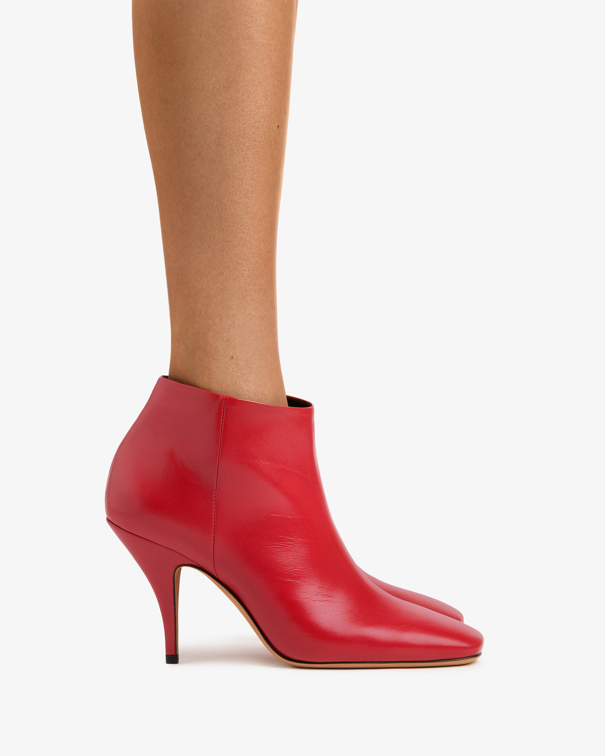 Credo Ankle Boot Red Creased Leather