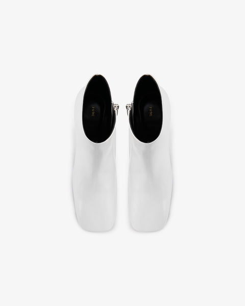 Credo Ankle Boot White Creased Leather