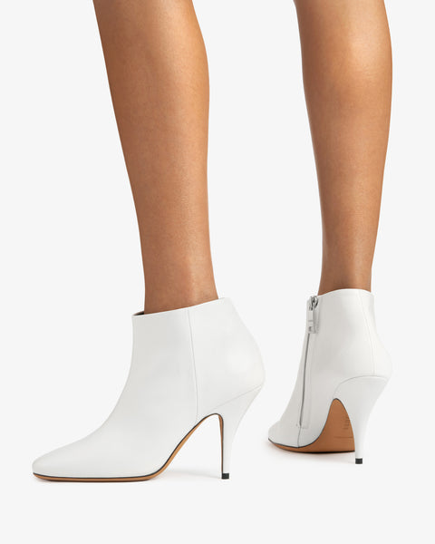Credo Ankle Boot White Creased Leather