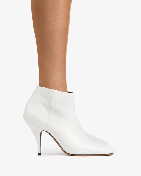 Credo Ankle Boot White Creased Leather