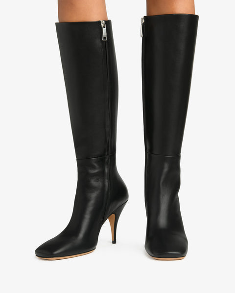 Credo Knee Boot Black Lamb Leather