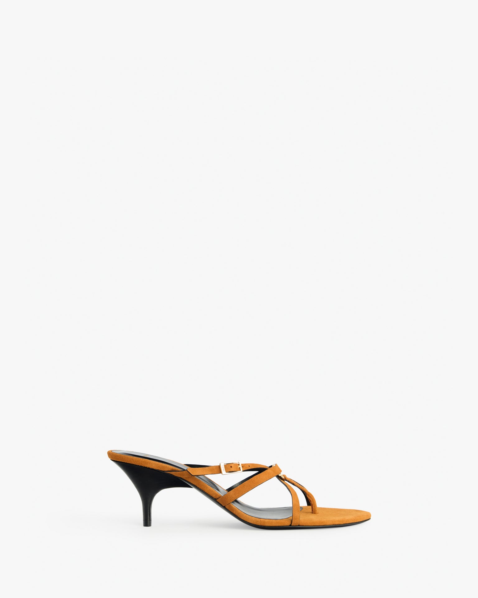 Cross Sandal in Tan Suede Leather