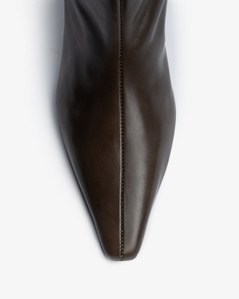 Cave Mid Calf Boot in Mocha Leather