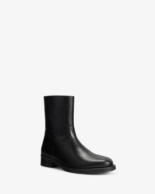 Daryl Ankle Boot in Black Leather - Second Image
