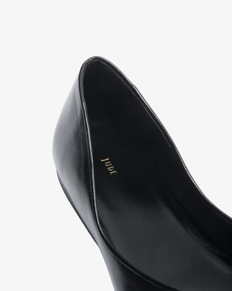 Date Ballerina Black Leather