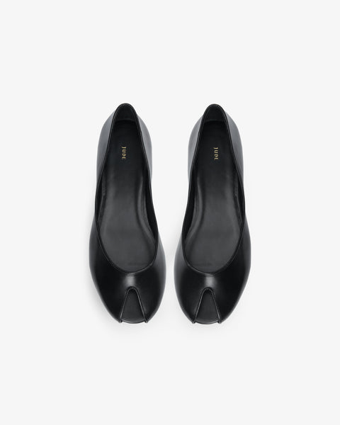 Date Ballerina Black Leather
