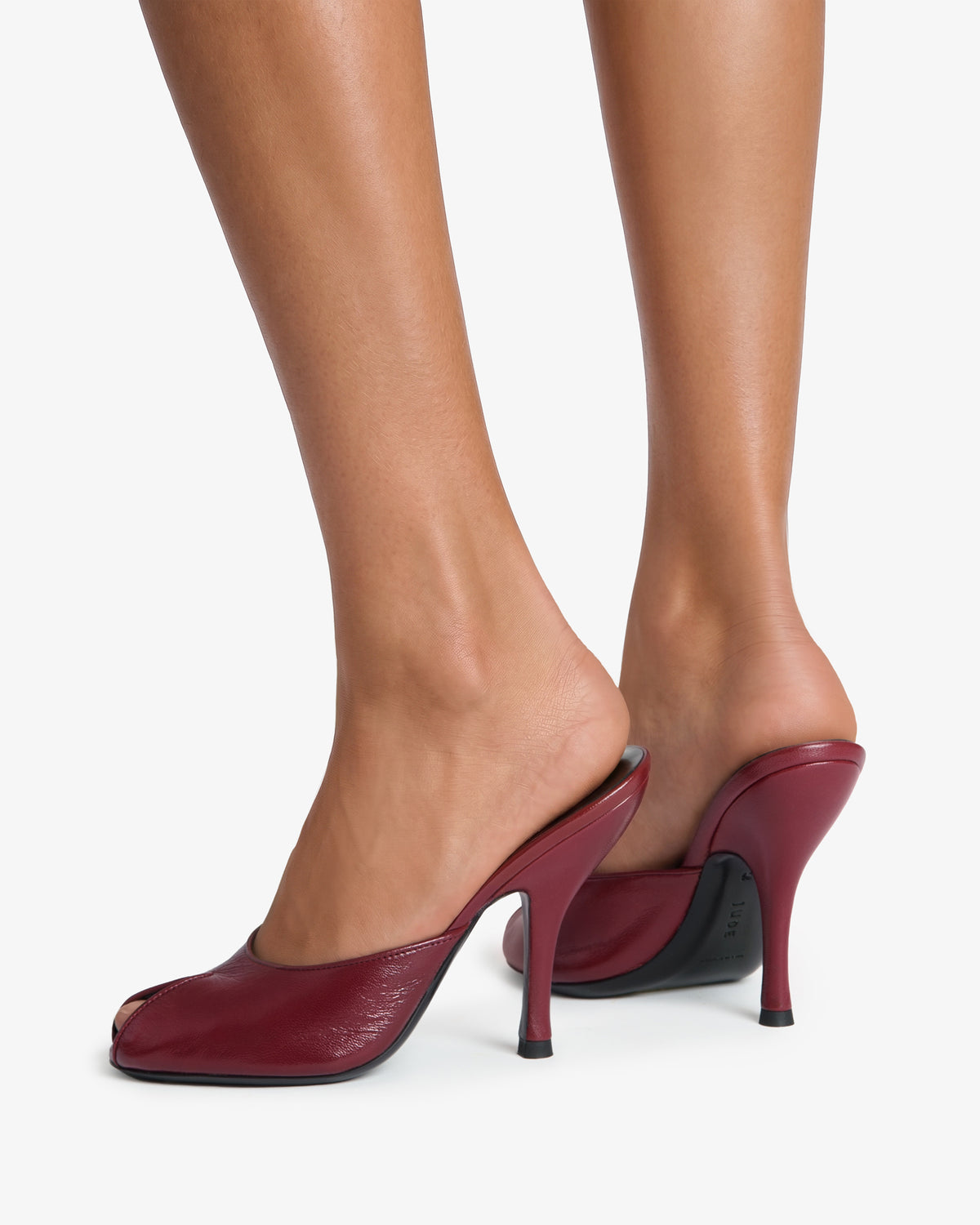 Date Mule in Bordeaux Leather