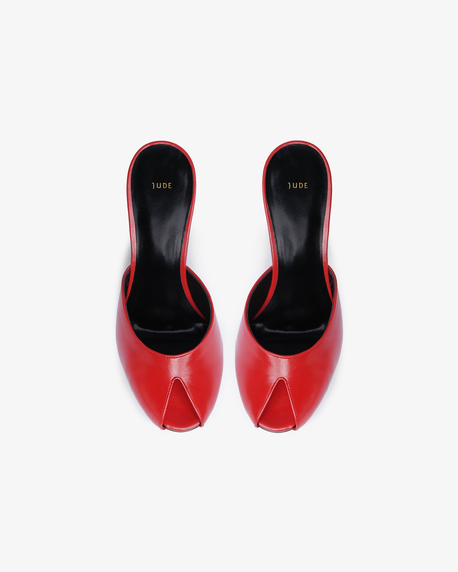 Date Mule in Red Creased Leather – JUDE