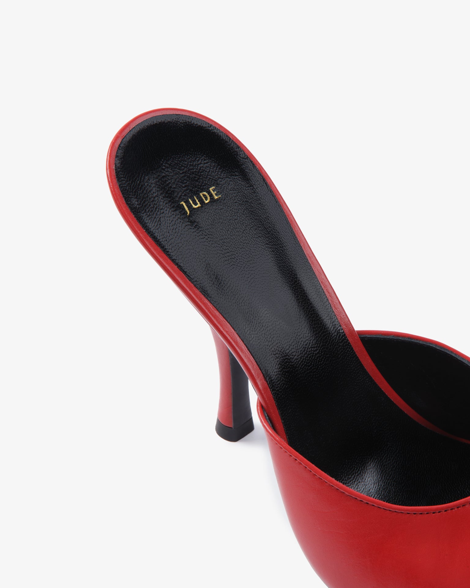 Date Mule in Red Creased Leather – JUDE