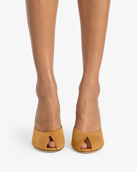Date Mule Tan Nubuck Leather