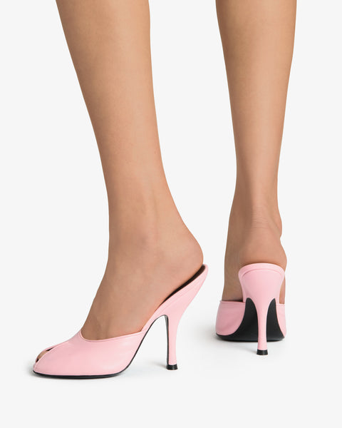 Date Mule in Pink Leather