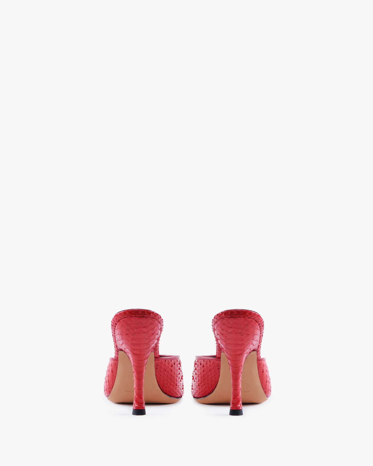 Date Mule Red Python Leather – JUDE