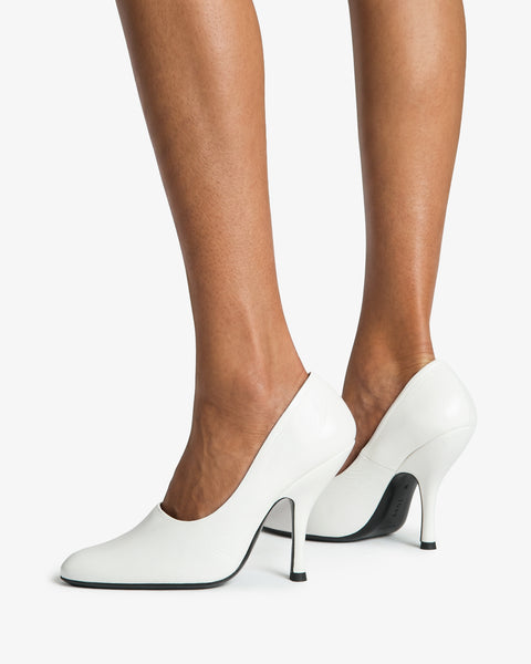 Date Pump White Leather