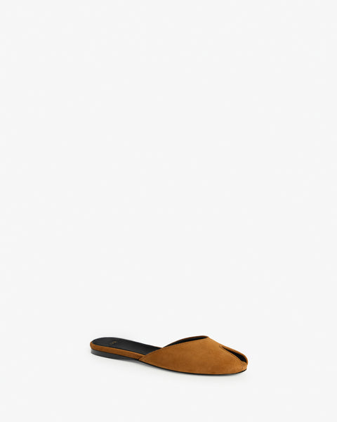 Date Flat in Tan Suede Leather - Second Image