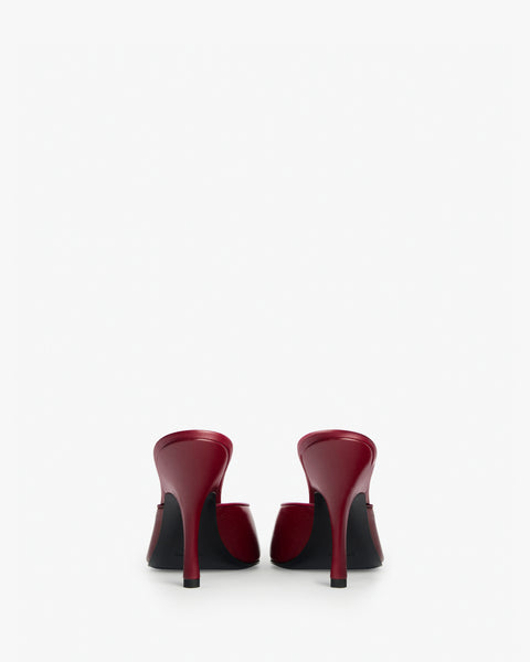 Date Mule in Bordeaux Leather