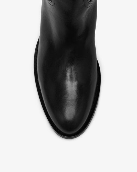 Den Knee Boot Black Leather