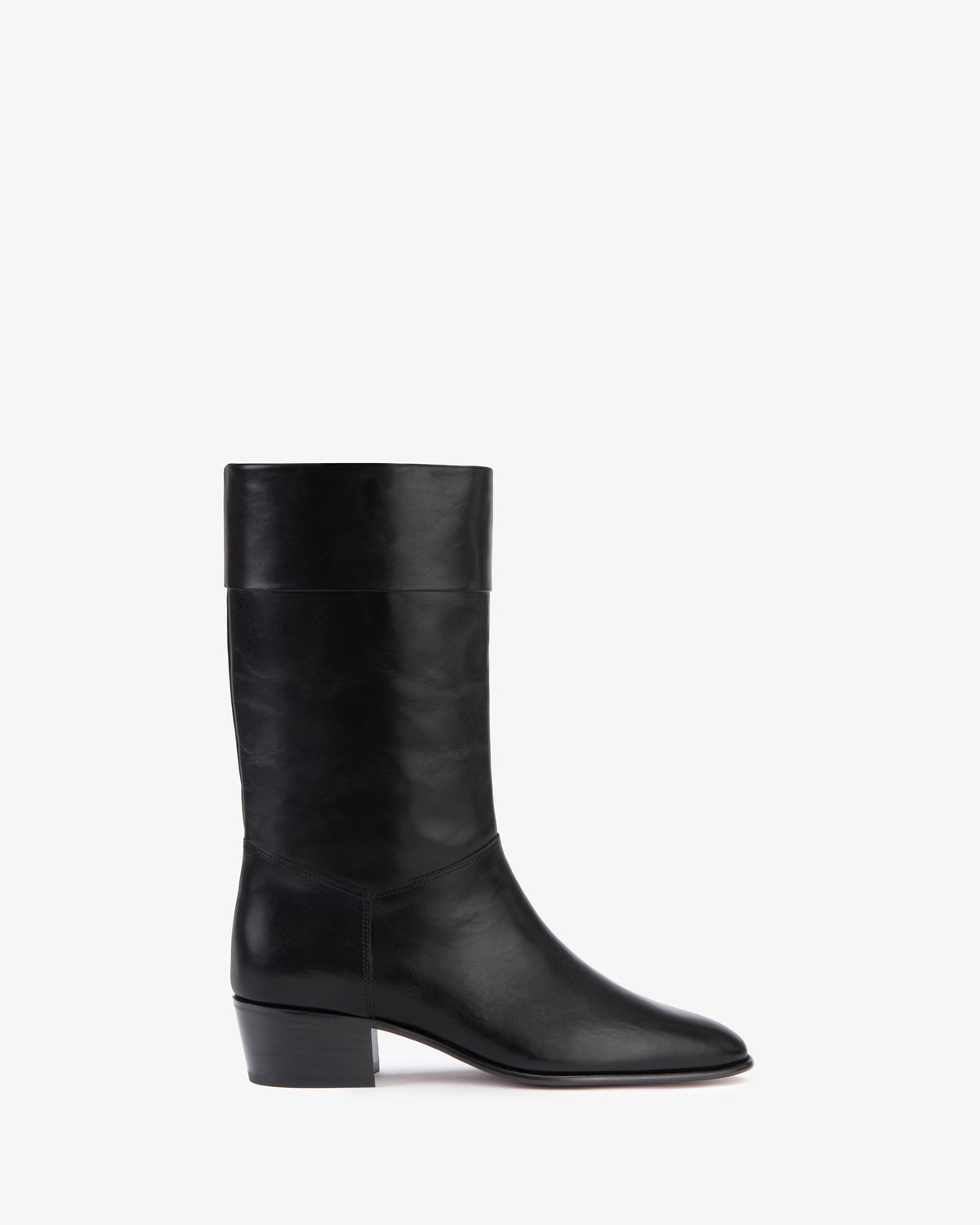 Dor Mid Calf Boot Black Leather