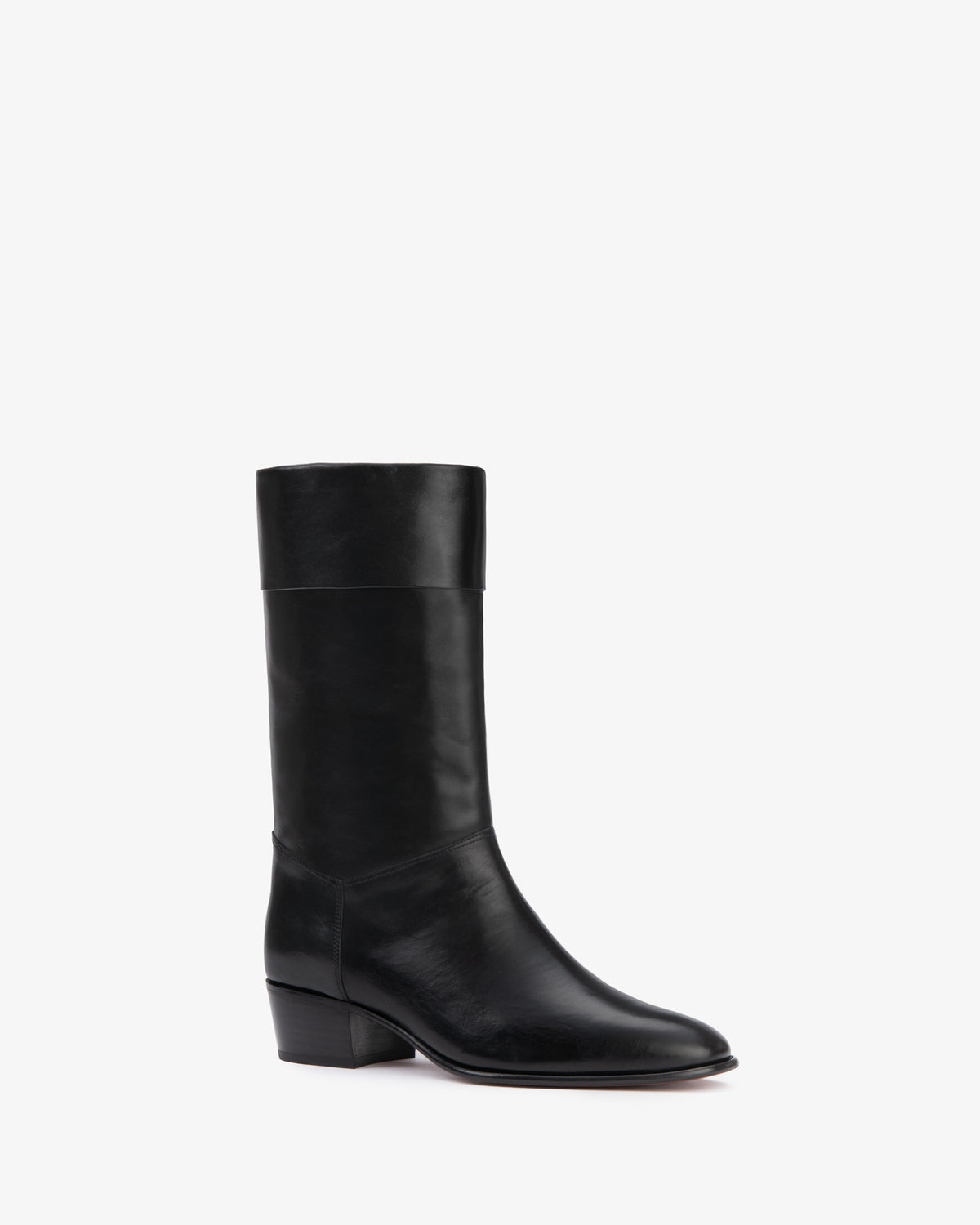 Dor Mid Calf Boot Black Leather