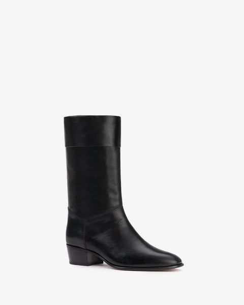 Dor Mid Calf Boot Black Leather