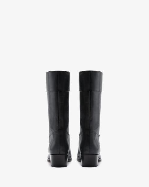 Dor Mid Calf Boot Black Leather
