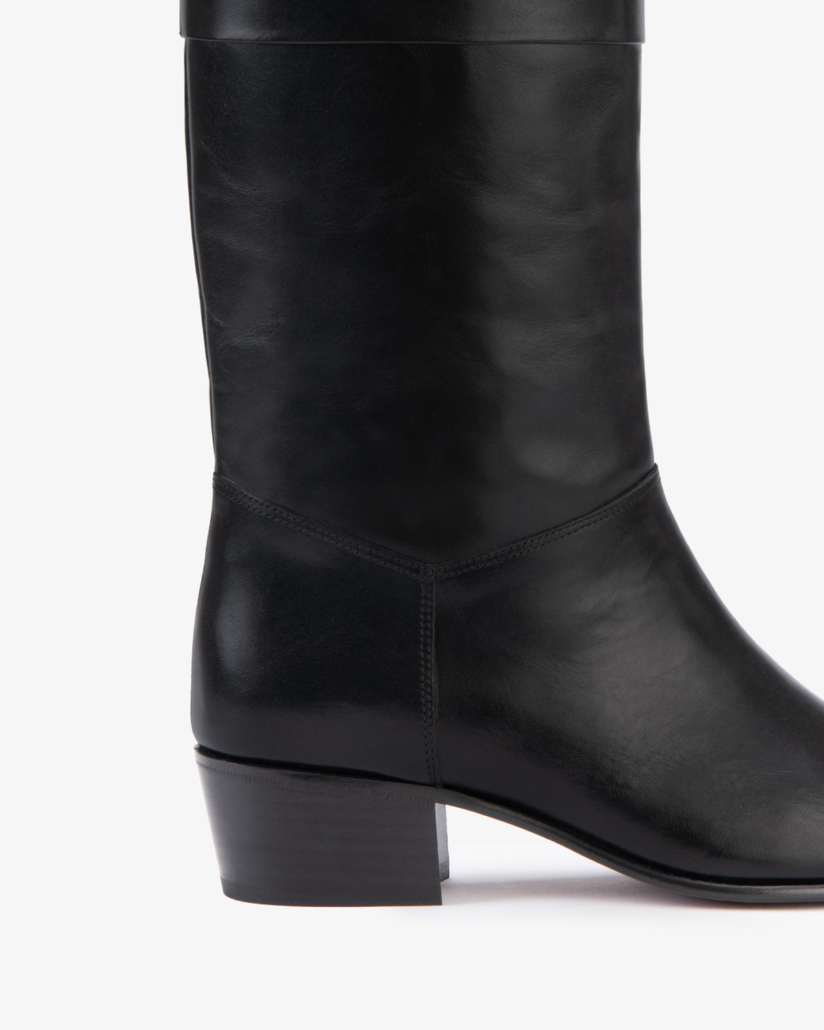 Dor Mid Calf Boot Black Leather