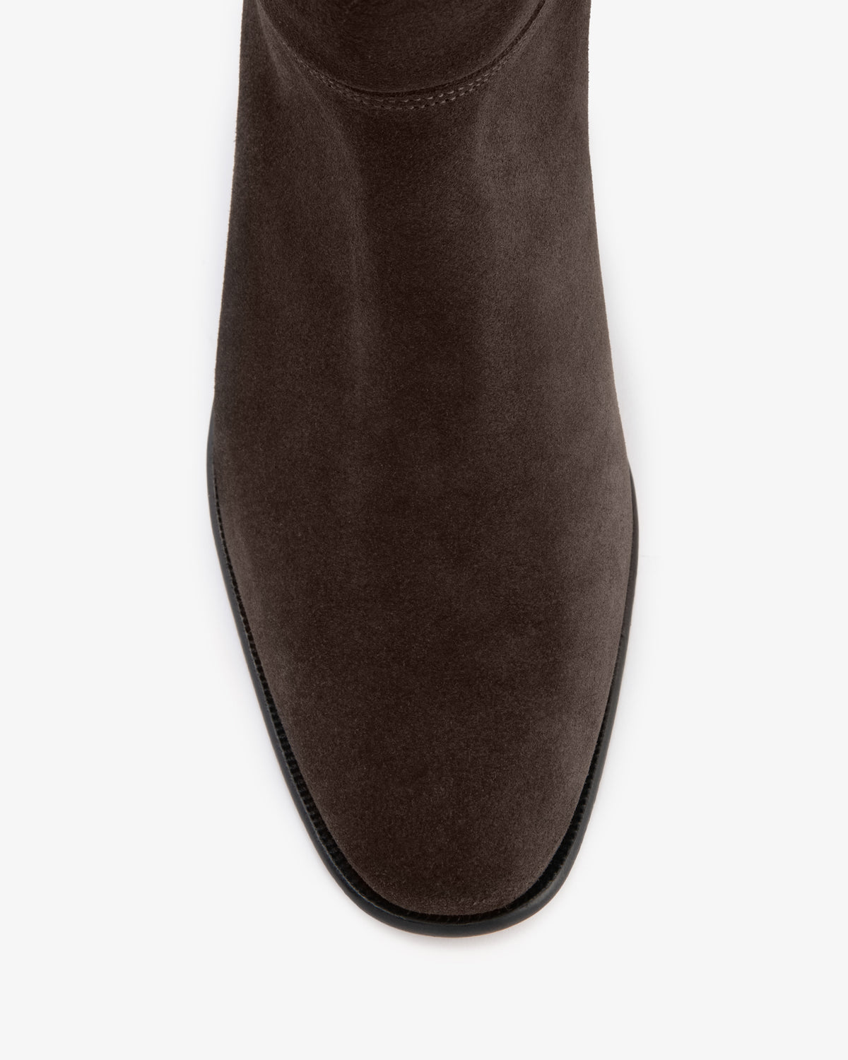 Dor Mid Calf Boot Dark Brown Suede Leather