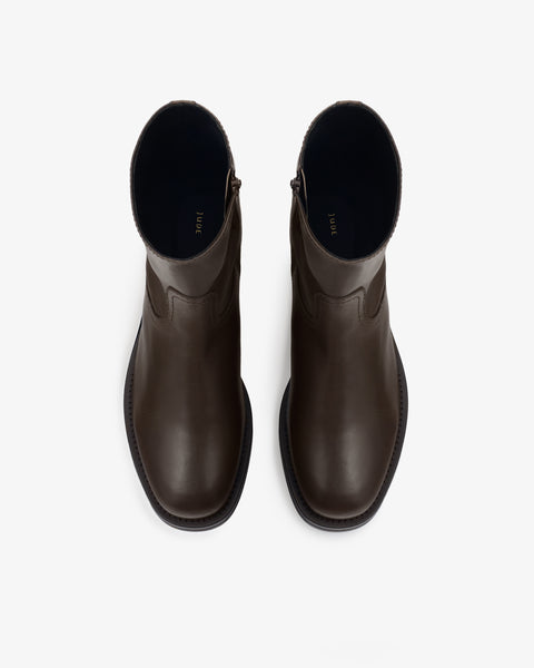 Daryl Ankle Boot in Mocha Leather