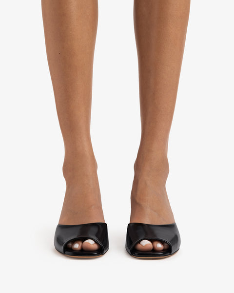 Ease Mule Black Brushed Leather