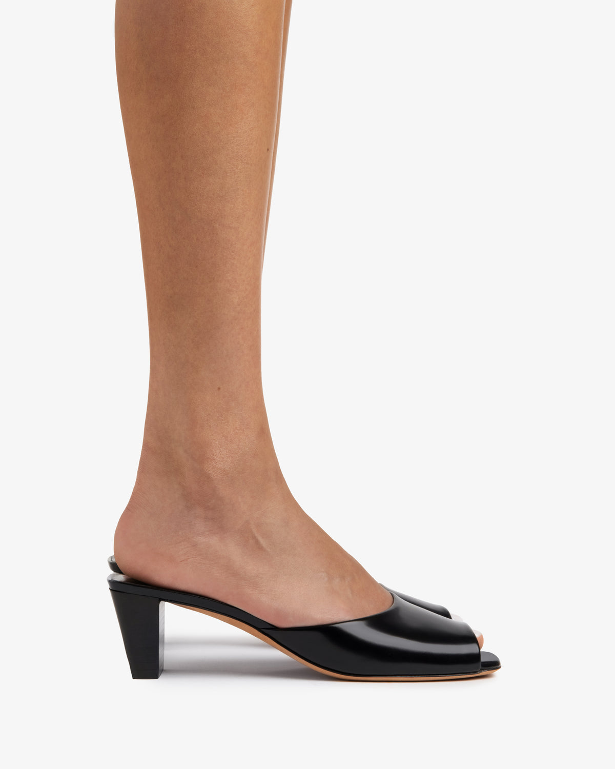 Ease Mule Black Brushed Leather