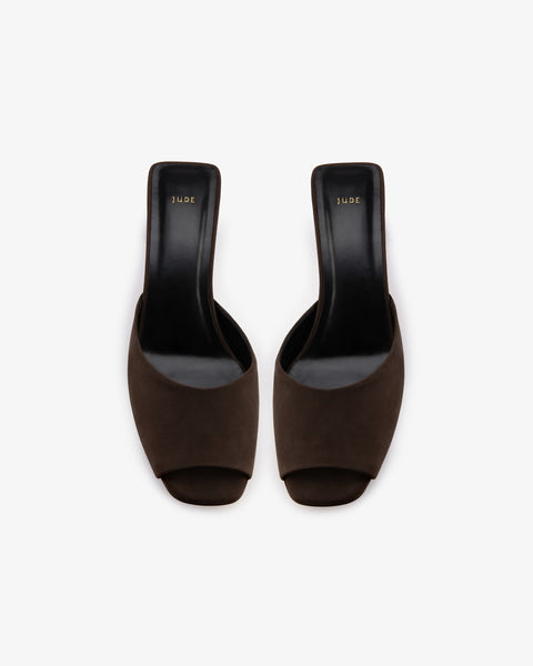 Ease Mule Brown Nubuck Leather