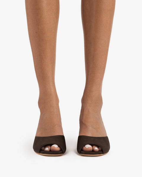 Ease Mule Brown Nubuck Leather