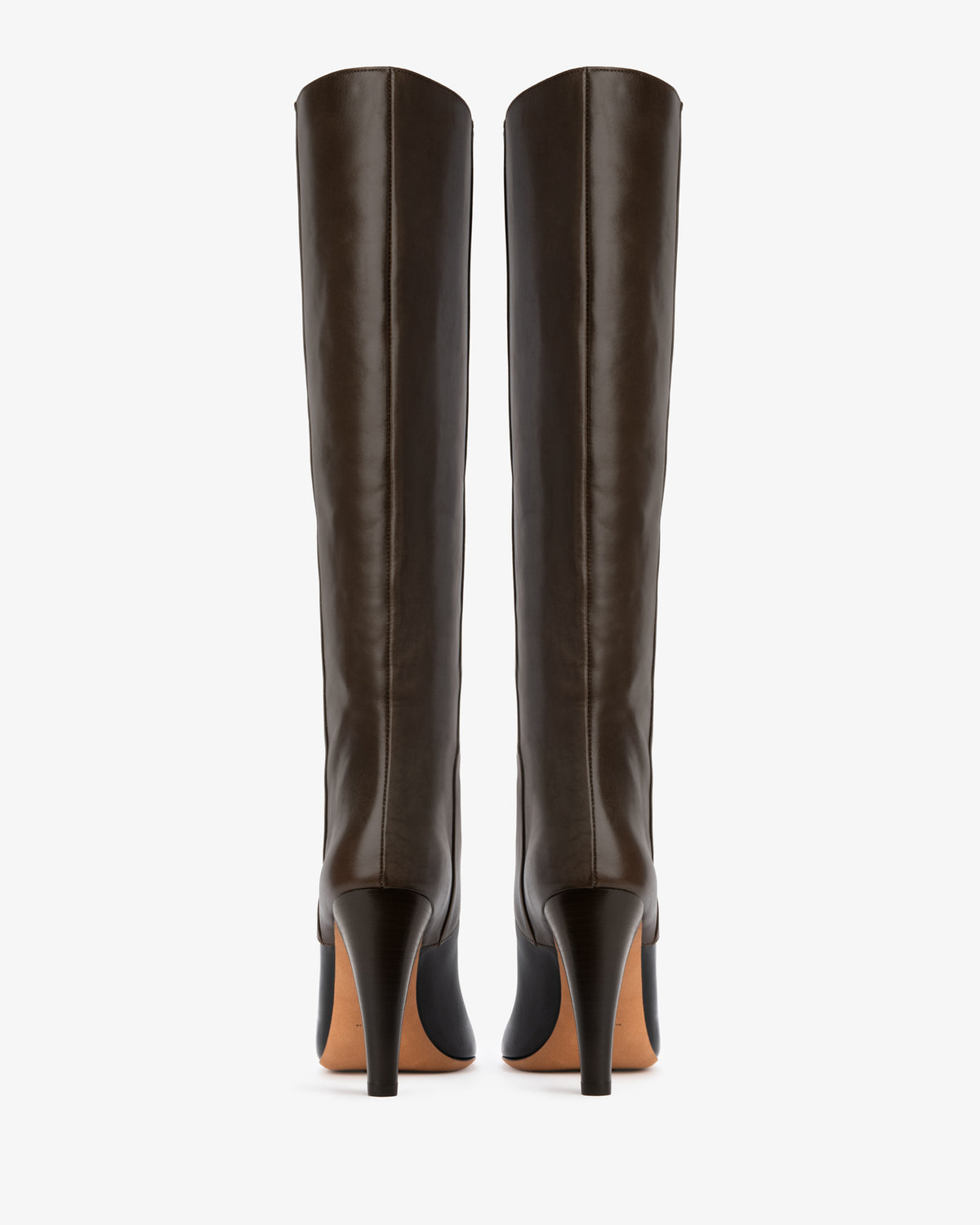Edita Knee Boot Black And Mocha Leather
