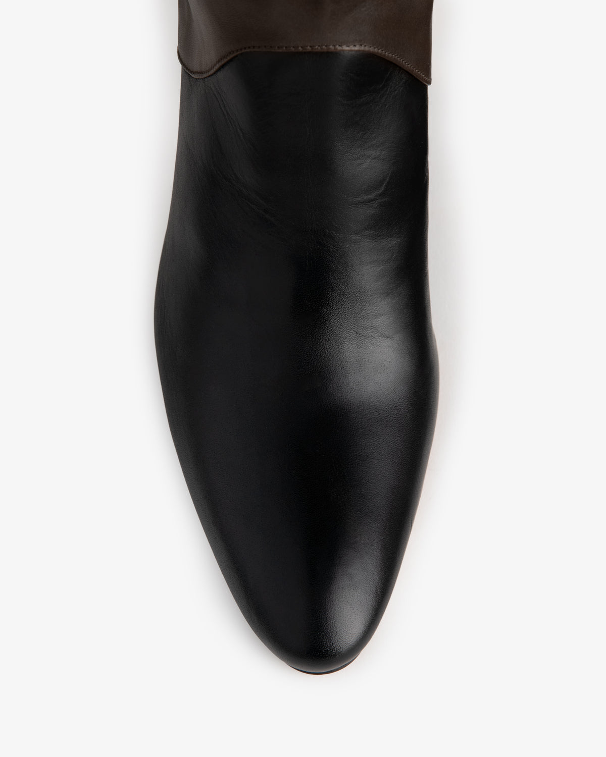 Edita Knee Boot Black And Mocha Leather