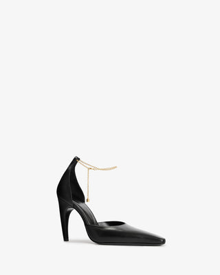 Faith Pump in Black Leather - Second Image