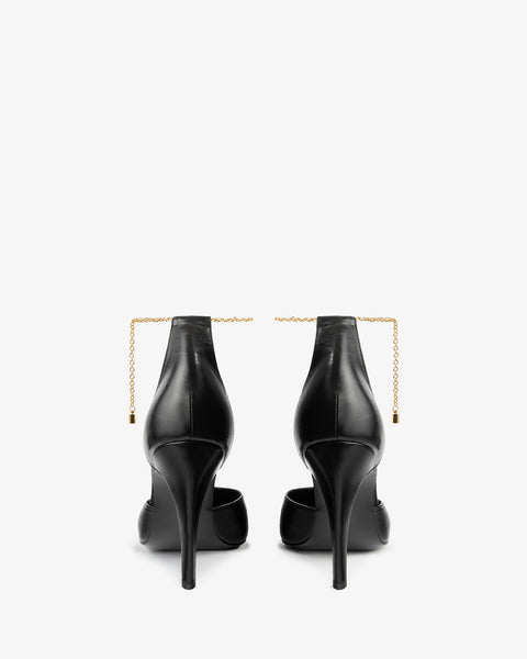 Faith Pump in Black Leather