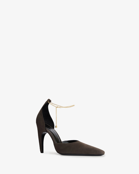 Faith Pump in Cacao Suede Leather - Second Image