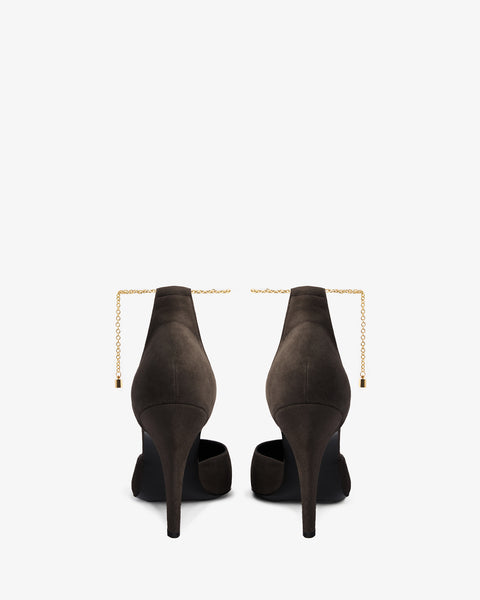 Faith Pump in Cacao Suede Leather