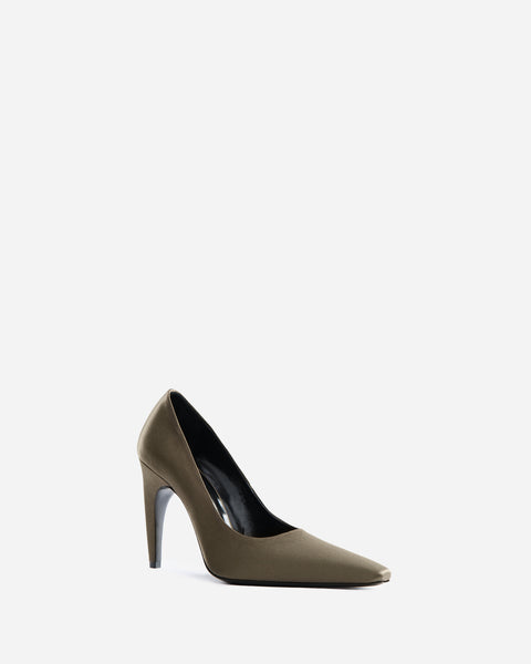 Fame Pump Khaki Silk