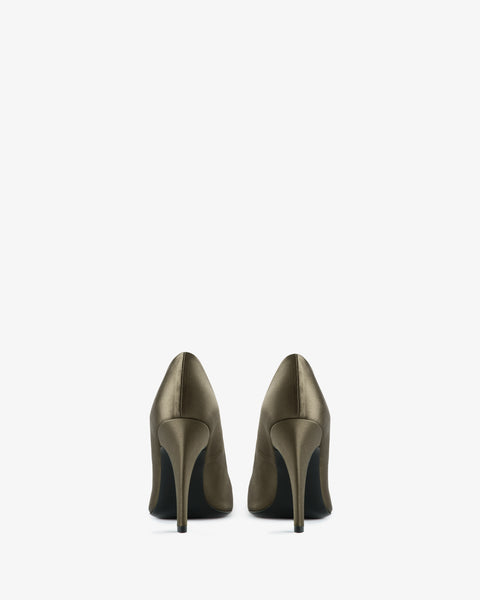 Fame Pump Khaki Silk