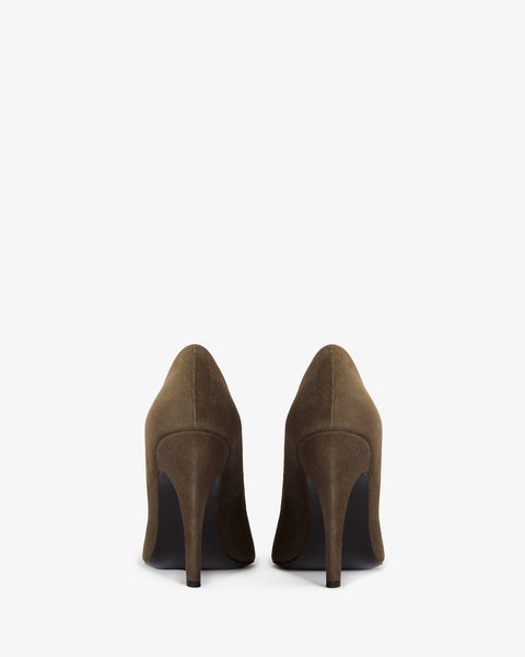 Fame Pump in Khaki Suede Leather