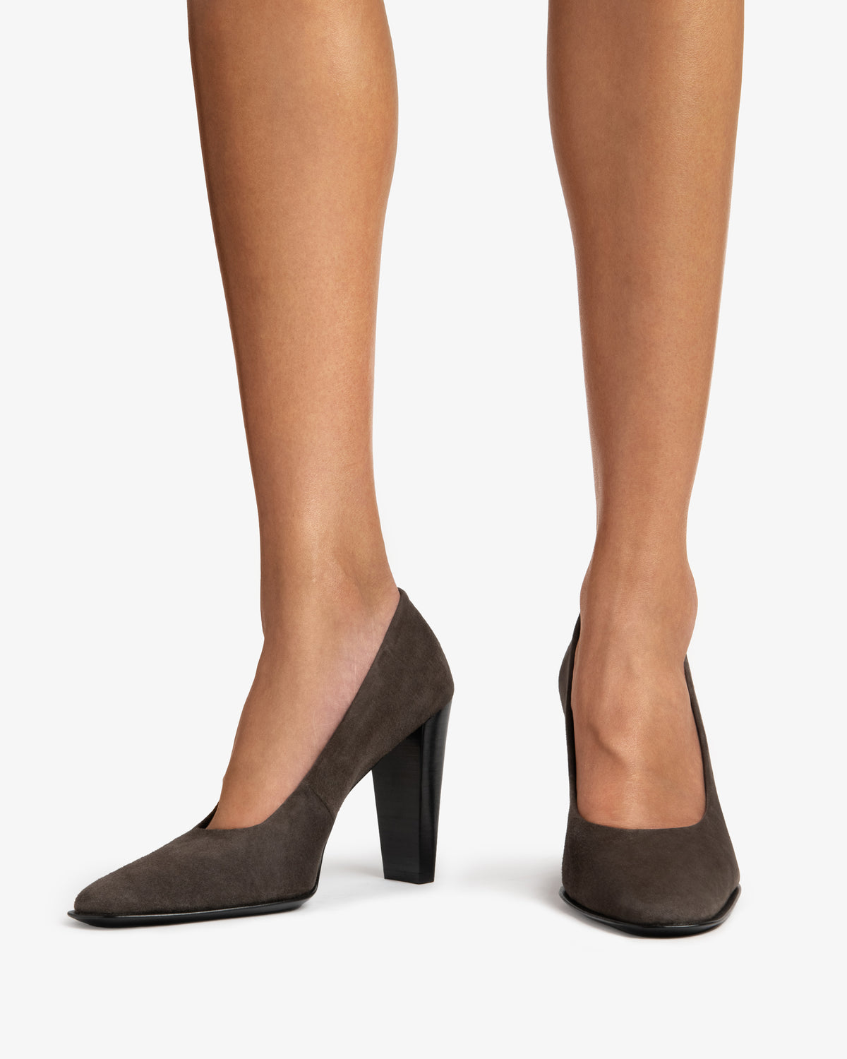 Fete Pump in Cacao Suede Leather